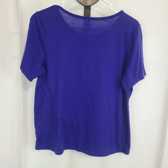 (1428) So Girls Short Sleeve Lama Motif T-Shirt, Size: 18 1/2 Color: Blue - Picture 10 of 15